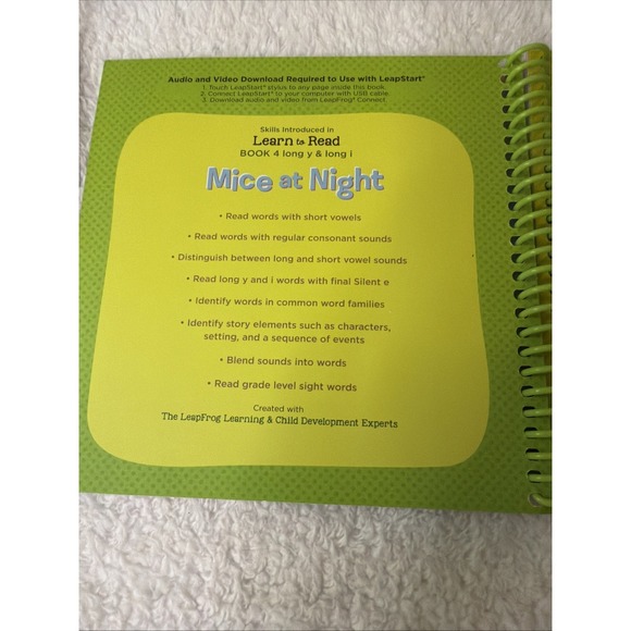 LeapFrog LeapStart Mice At Night Learn To Read Book 4 Long I - Picture 4 of 6